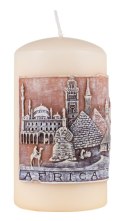 Świeca słupek DONAU HOME Africa Travel, 80x150mm, kremowy
