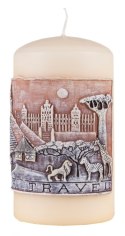 Świeca słupek DONAU HOME Africa Travel, 80x150mm, kremowy