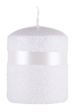 Świeca słupek DONAU HOME Milo, 70x90mm, biały perła