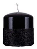 Świeca słupek DONAU HOME Onyx, 80x90mm, czarny