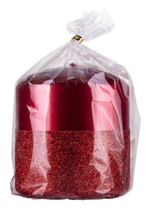 Świeca słupek DONAU HOME Onyx, 80x90mm, czerwony