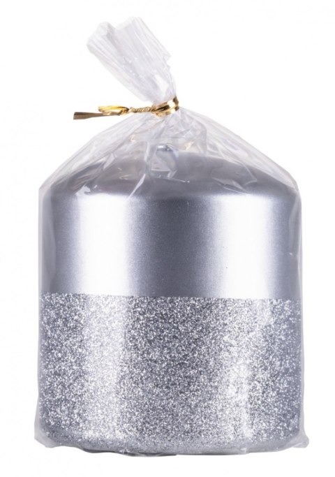 Świeca słupek DONAU HOME Onyx, 80x90mm, srebrny