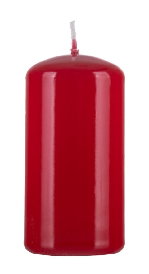 Świeca słupek DONAU HOME Standard Gloss, 50x100mm, czerwony