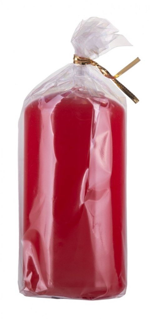 Świeca słupek DONAU HOME Standard Gloss, 50x100mm, czerwony