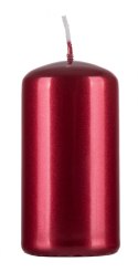 Świeca słupek DONAU HOME Standard Lakier, 50x100mm, 4 szt., czerwony metaliczny połysk