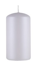 Świeca słupek DONAU HOME Standard Lakier, 60x115mm, biały metaliczny mat