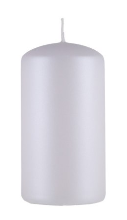 Świeca słupek DONAU HOME Standard Lakier, 60x115mm, biały metaliczny mat