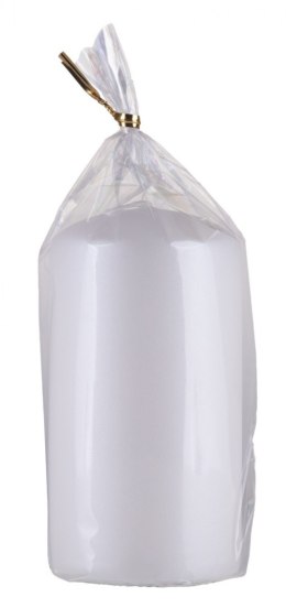 Świeca słupek DONAU HOME Standard Lakier, 60x115mm, biały metaliczny mat