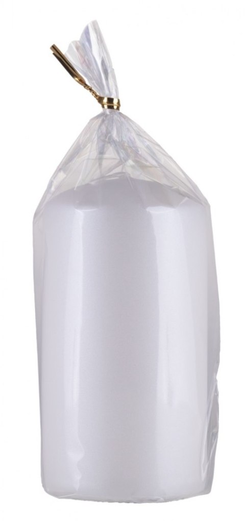 Świeca słupek DONAU HOME Standard Lakier, 60x115mm, biały metaliczny mat