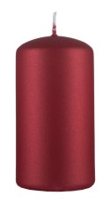 Świeca słupek DONAU HOME Standard Lakier, 60x115mm, czerwony metaliczny mat