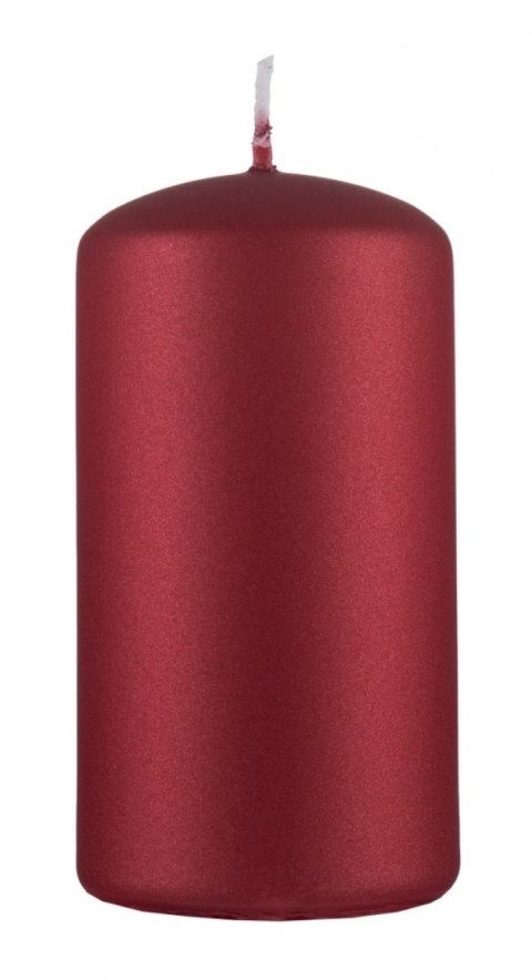 Świeca słupek DONAU HOME Standard Lakier, 60x115mm, czerwony metaliczny mat