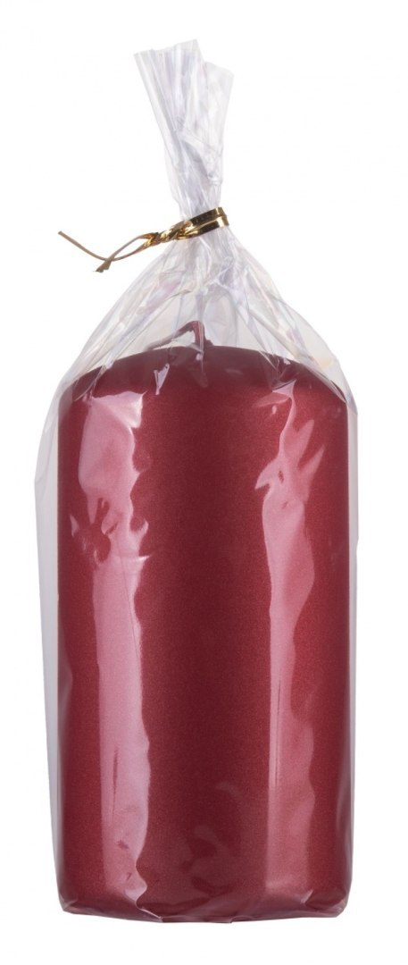 Świeca słupek DONAU HOME Standard Lakier, 60x115mm, czerwony metaliczny mat