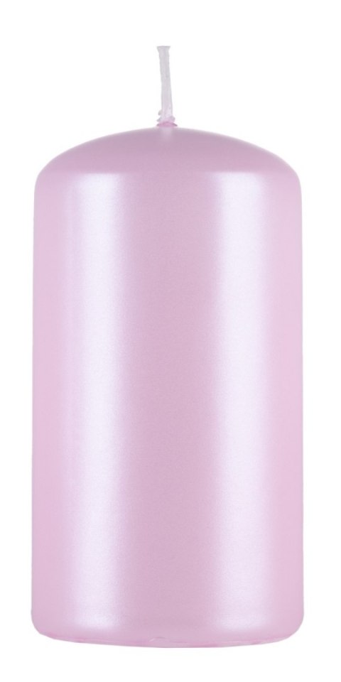 Świeca słupek DONAU HOME Standard Lakier, 60x115mm, różowy perła