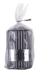 Świeca słupek ryflowana DONAU HOME Alva, 60x90mm, antracyt
