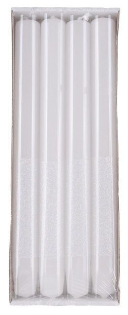 Świeca stołowa DONAU HOME Onyx, 22x250mm, 4 szt., biały