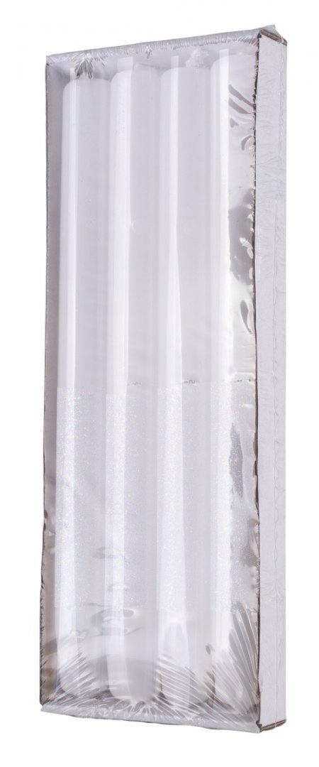 Świeca stołowa DONAU HOME Onyx, 22x250mm, 4 szt., biały