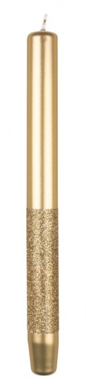 Świeca stołowa DONAU HOME Onyx, 22x250mm, 4 szt., złoty