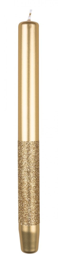 Świeca stołowa DONAU HOME Onyx, 22x250mm, 4 szt., złoty