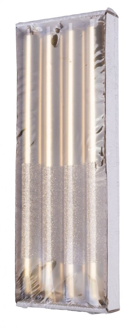 Świeca stołowa DONAU HOME Onyx, 22x250mm, 4 szt., złoty