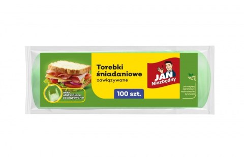 Torebki śniadaniowe JAN NIEZBĘDNY, zawiązywane, 100 szt.