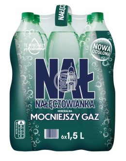 Woda mineralna NAŁĘCZOWIANKA, mocny gaz, 1,5l