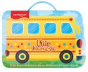 Zestaw artystyczny dla dzieci KEYROAD, 54 elementy, pudełko z rączką, autobus