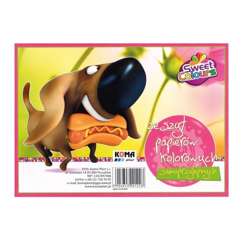 Zeszyt papierów kolorowych samoprzylepnych A5 8 kartek Sweet Colours 01228 KOMA-PLAST