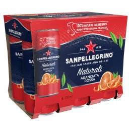 Aranciata Rossa SANPELLEGRINO, delikatny gaz, puszka, 0,33l