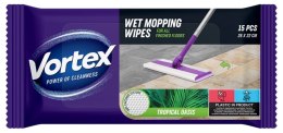 Chusteczki do mopowania podłóg na mokro VORTEX, tropikalna oaza, 15 szt.