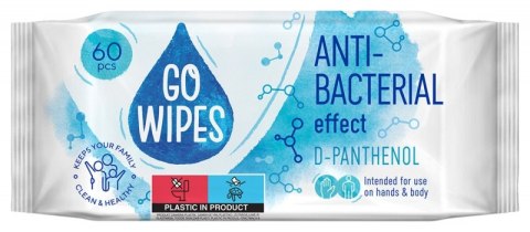 Chusteczki nawilżane GOWIPES, antybakteryjne, d-pantenol, 60 szt.