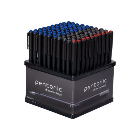 Display długopisów LINC Pentonic, śr. kulki 0,7mm, gr. linii 0,3mm, 100 szt., mix kolorów