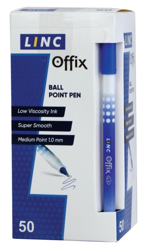 Długopis LINC Offix, śr. kulki 1mm, gr. linii 0,33mm niebieski