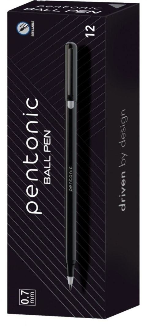 Długopis LINC Pentonic, śr. kulki 0,7mm, gr. linii 0,3mm, czarny