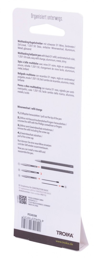 Długopis wielozadaniowy TROIKA Construction Basic, czarny