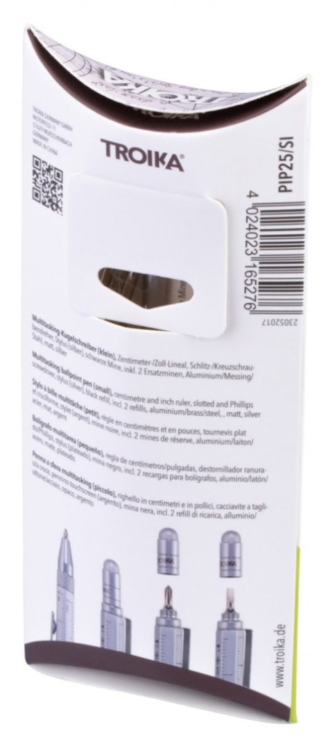 Długopis wielozadaniowy TROIKA Construction Liliput, srebrny