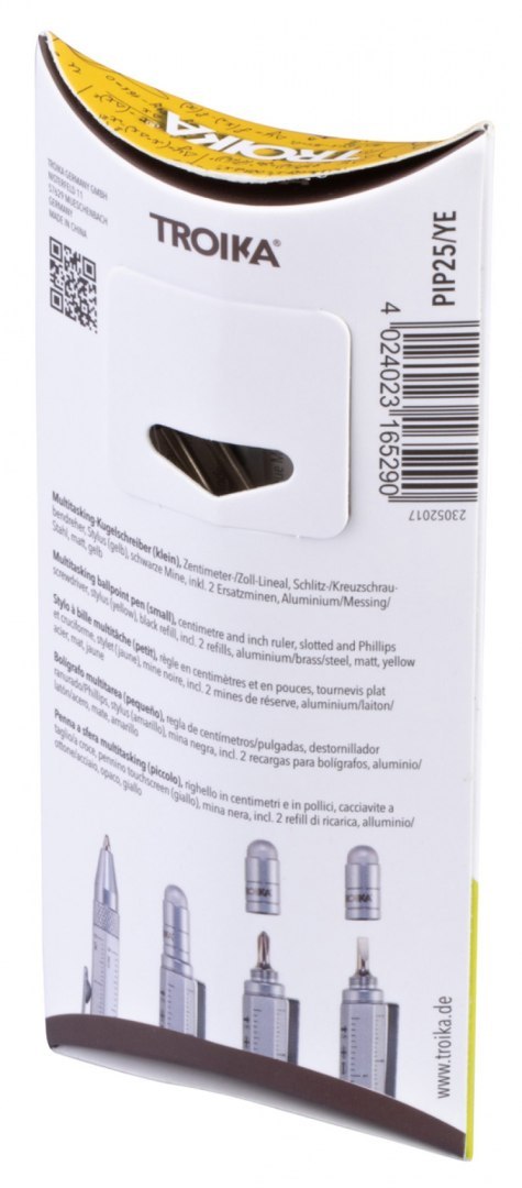 Długopis wielozadaniowy TROIKA Construction Liliput, żółty