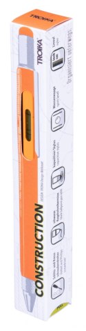 Długopis wielozadaniowy TROIKA Construction, pomarańczowy neonowy