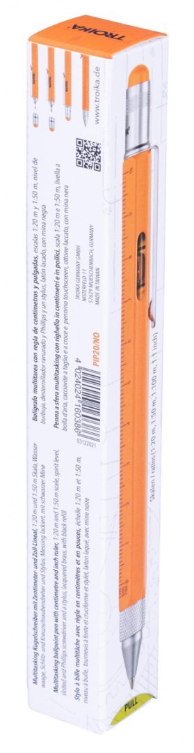 Długopis wielozadaniowy TROIKA Construction, pomarańczowy neonowy