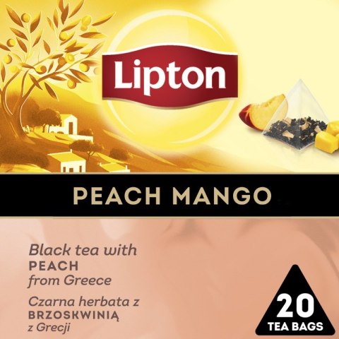 Herbata LIPTON Discovery Collection, czarna, brzoskwinia i mango, 20 piramidek