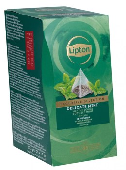 Herbata LIPTON Exclusive Selection, piramidki, delikatna mięta, 25 kopert