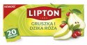 Herbata LIPTON owocowa, gruszka i dzika róża, 20 torebek