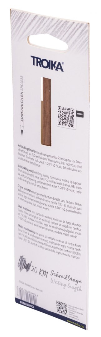 Ołówek wielozadaniowy TROIKA Construction Endless, brązowy