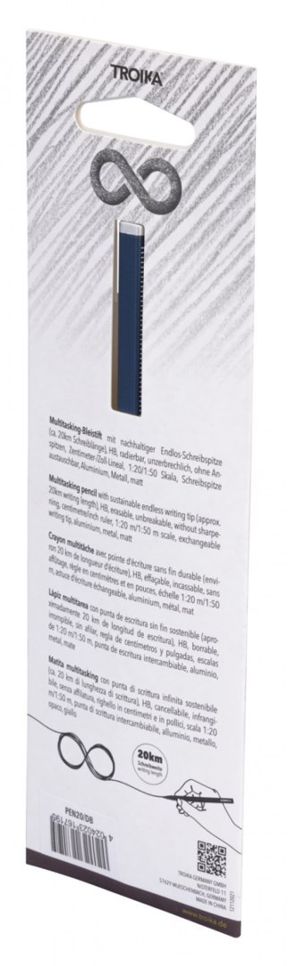 Ołówek wielozadaniowy TROIKA Construction Endless, niebieski