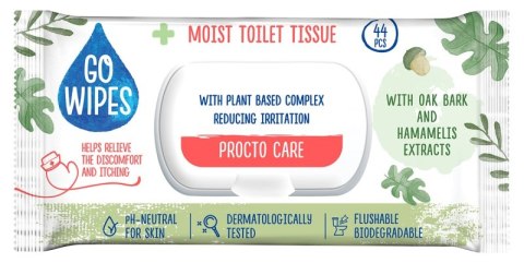 Papier toaletowy nawilżany GOWIPES Procto Care, z klapką, 44 szt.