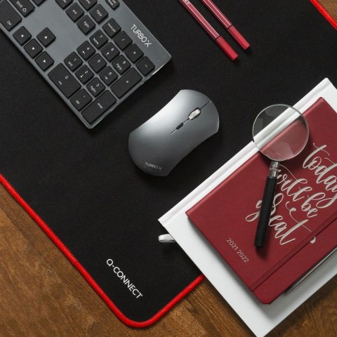 Podkładka pod mysz Q-CONNECT XXL, 90x40cm, czarno‑czerwona