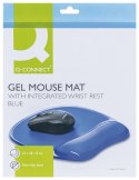 Podkładka pod mysz Q-CONNECT, żelowa, z podparciem dla nadgarstka, niebieska