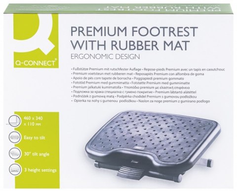 Podnóżek Q-CONNECT, 460x340mm, z gumową matą, czarny
