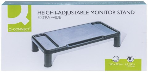 Podstawka pod monitor Q-CONNECT, 55,5x26,5cm, z regulacją wysokości, czarna