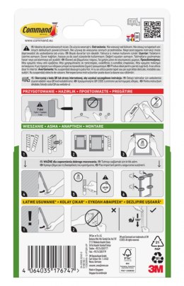 Rzepy COMMAND™ (17203WHI-12-PTGR-VP), do wieszania obrazów, małe i średnie, zestaw 4+8 par (24 rzepy), białe