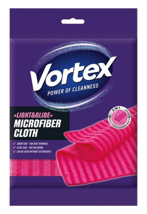 Ściereczka z mikrofibry VORTEX Light&Glide, różowa